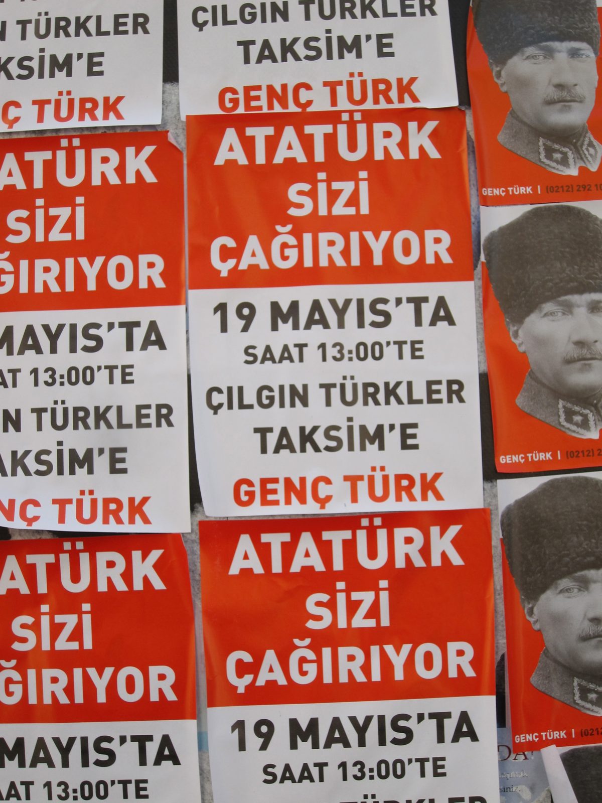 Back on the street, there were many posters for the demonstration on that day Sunday, May 19th,...