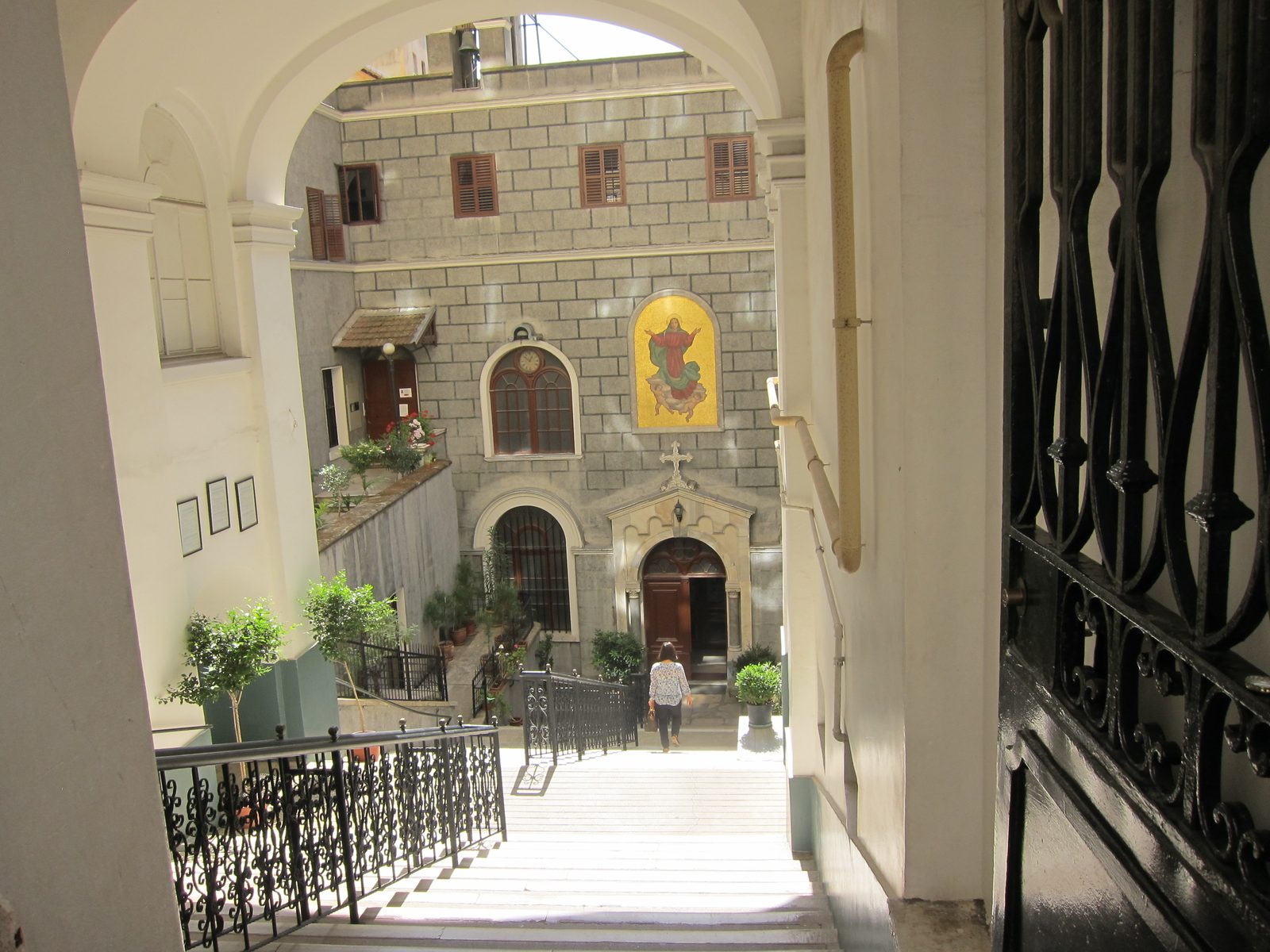 From Galata Tower, we walked up Istiklal Street where we spotted this one Roman church: Notre Dame Church
