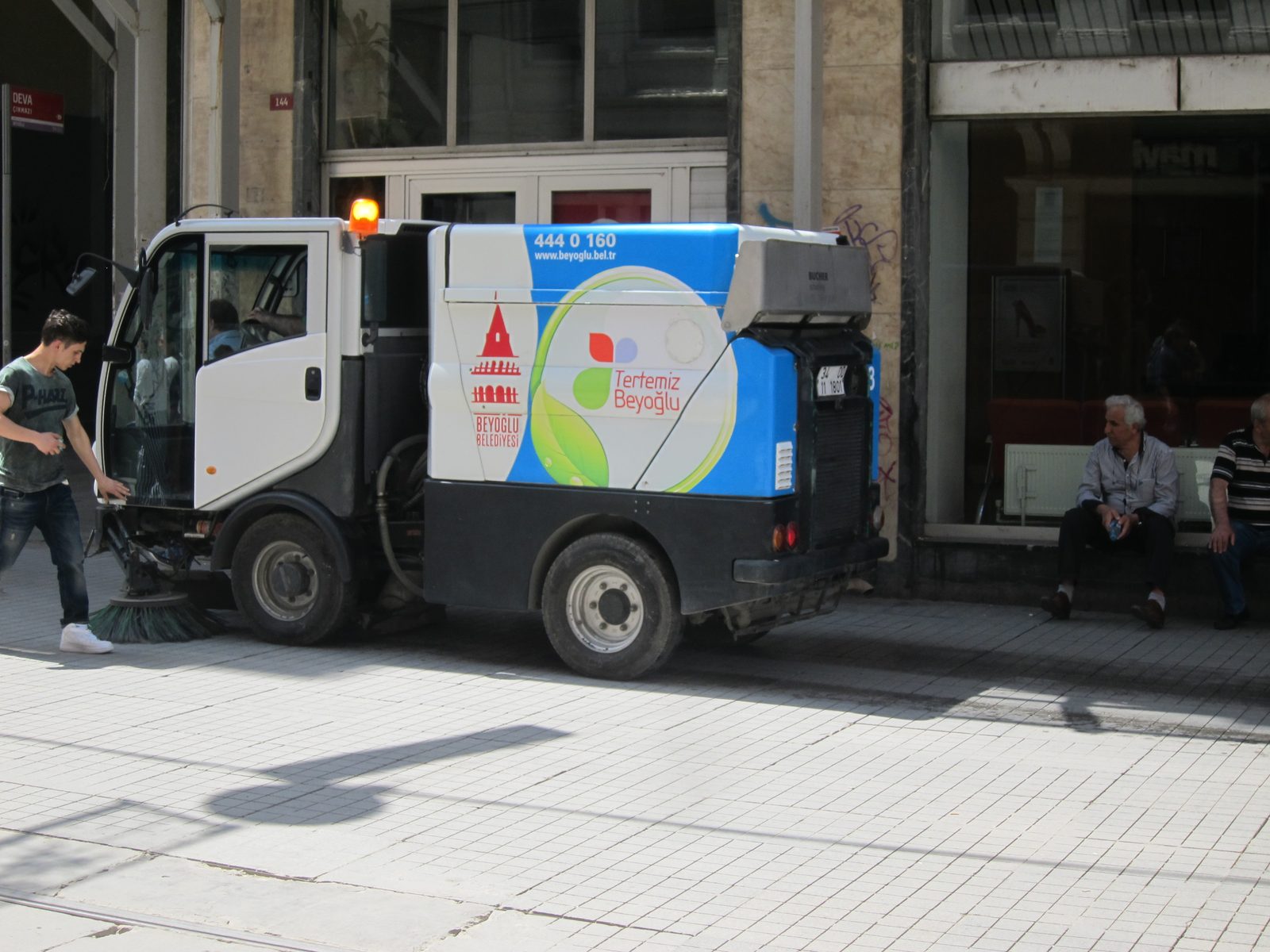 Also spotted an all electric street cleaner