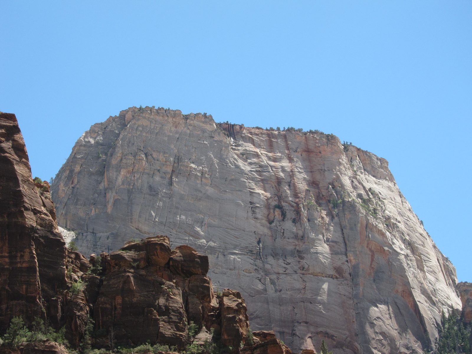I believe this is Watchman Peak at the entrance of the Canyon