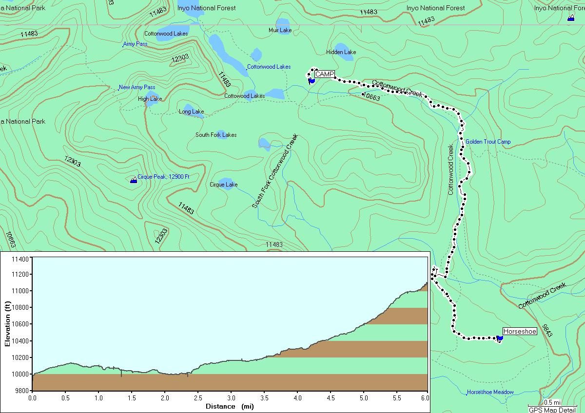 Day one GPS route.