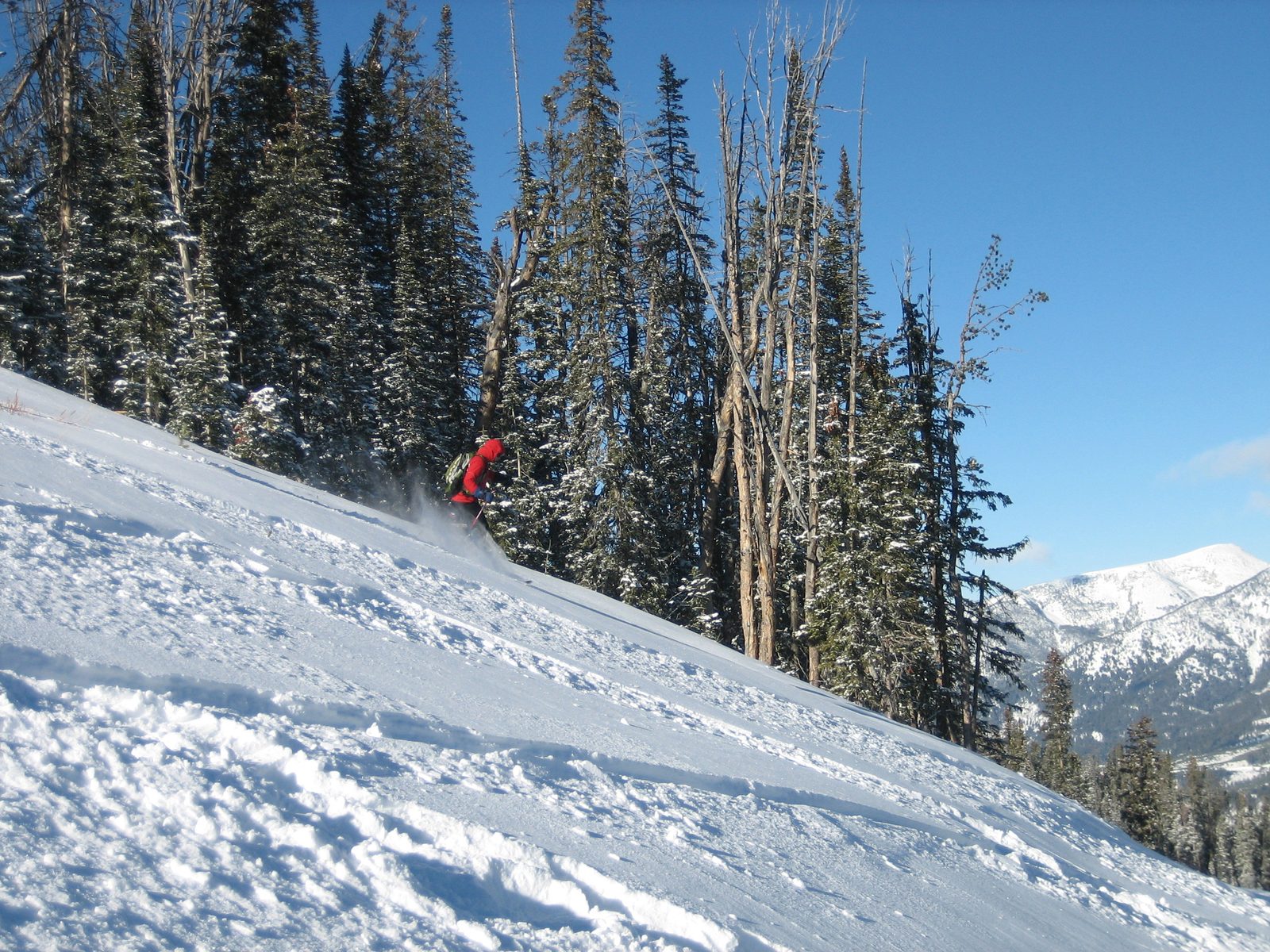 As you can see there was almost no one here at Moonlight Basin on Christmas Eve.  John in some...