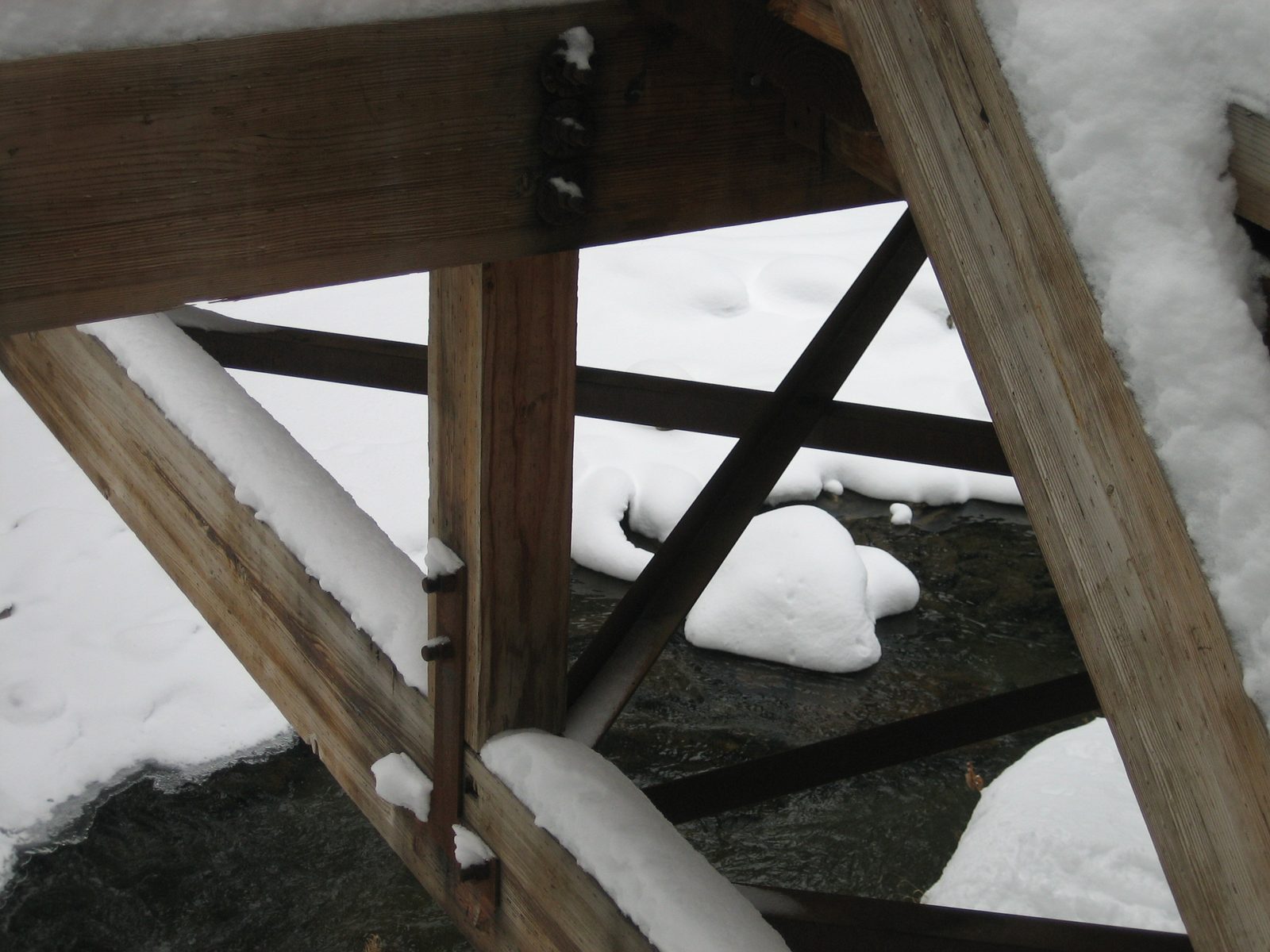 Underside of the bridge, showing the bracing details.