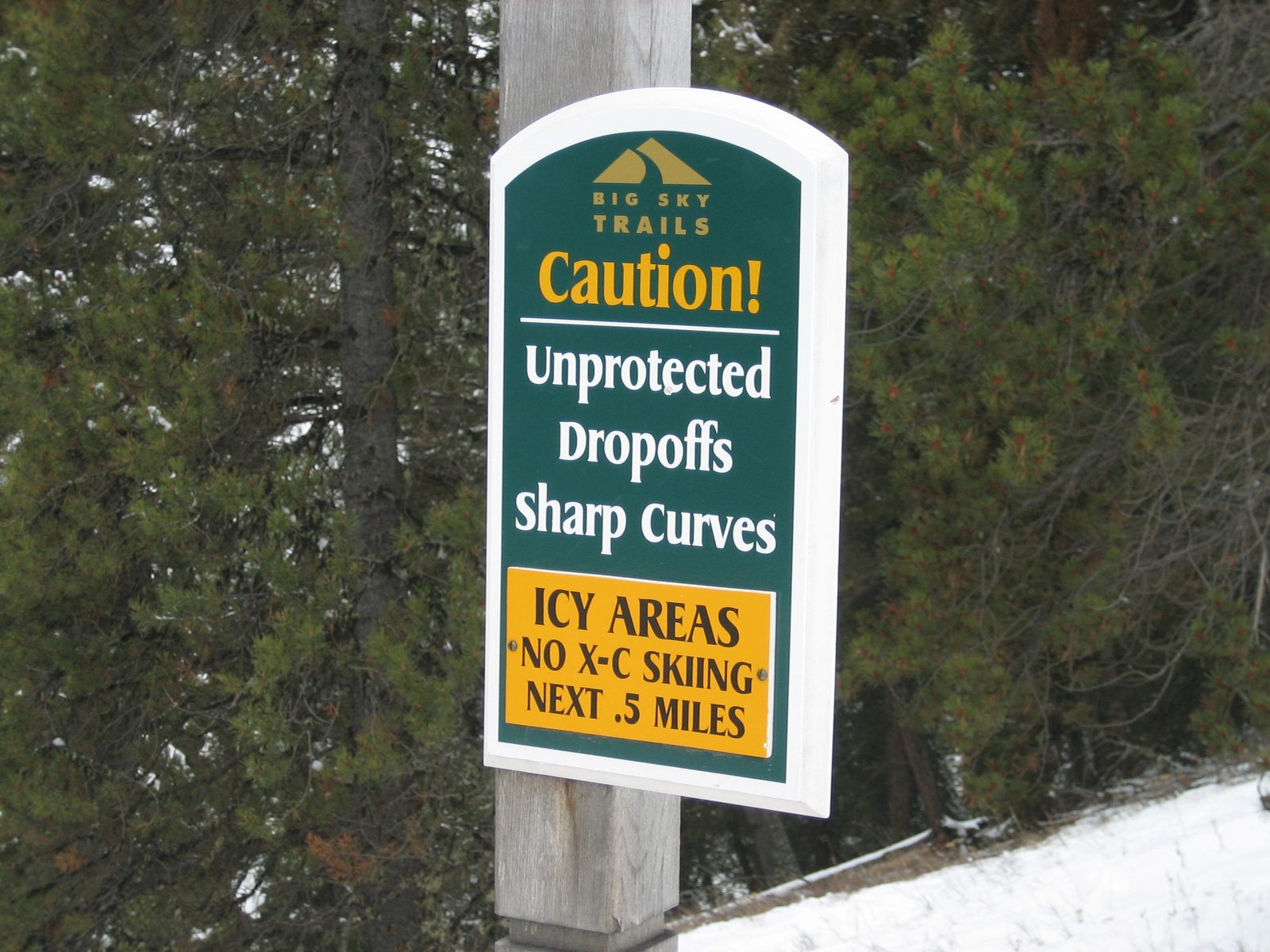 An unfortunate sign for we backcountry-ers, who were hoping to skin and snowshoe in to the...