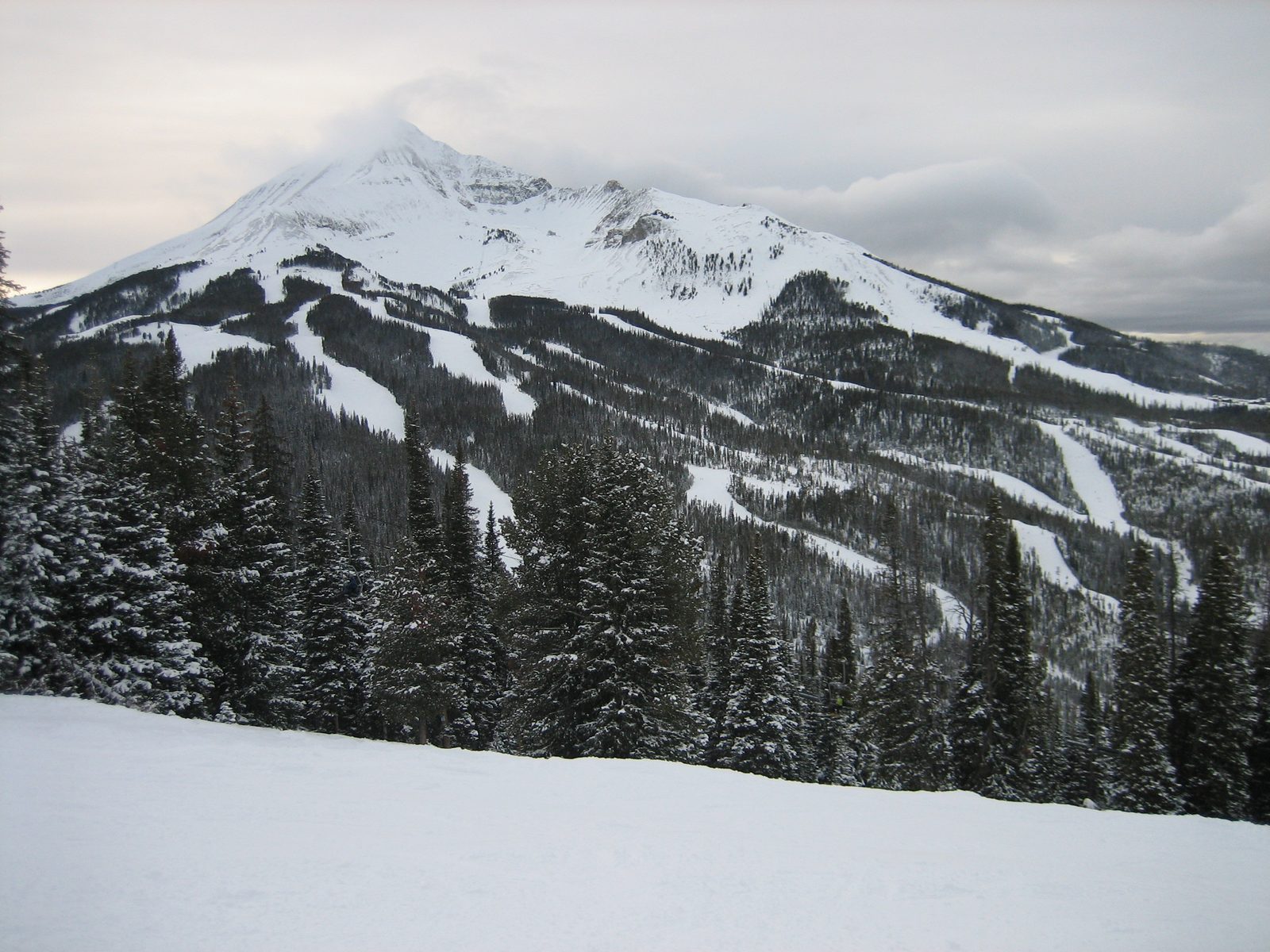 Lone Mountain, creating its own weather.