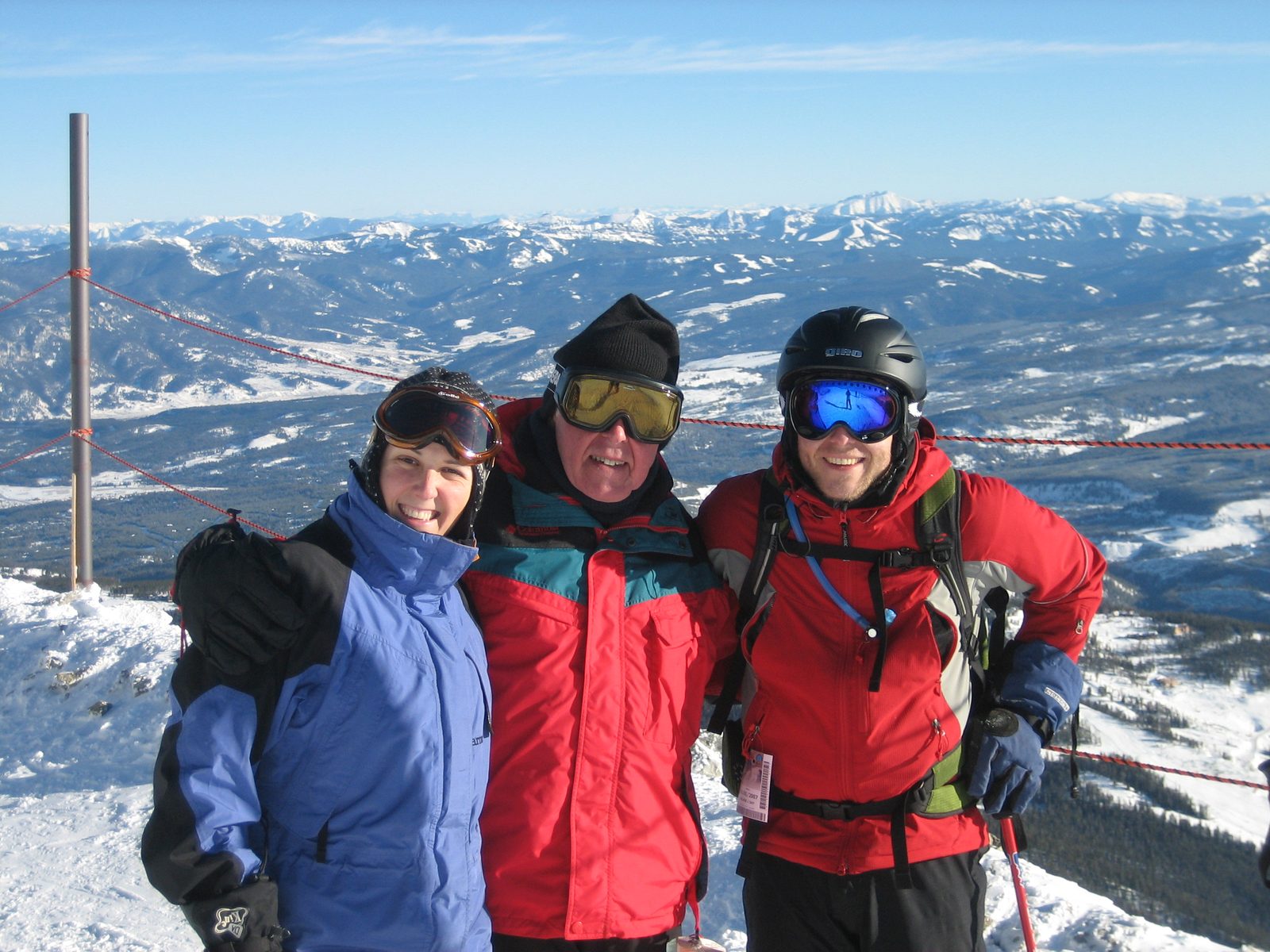Catherine, Dad and John on the top of Lone Mountain.