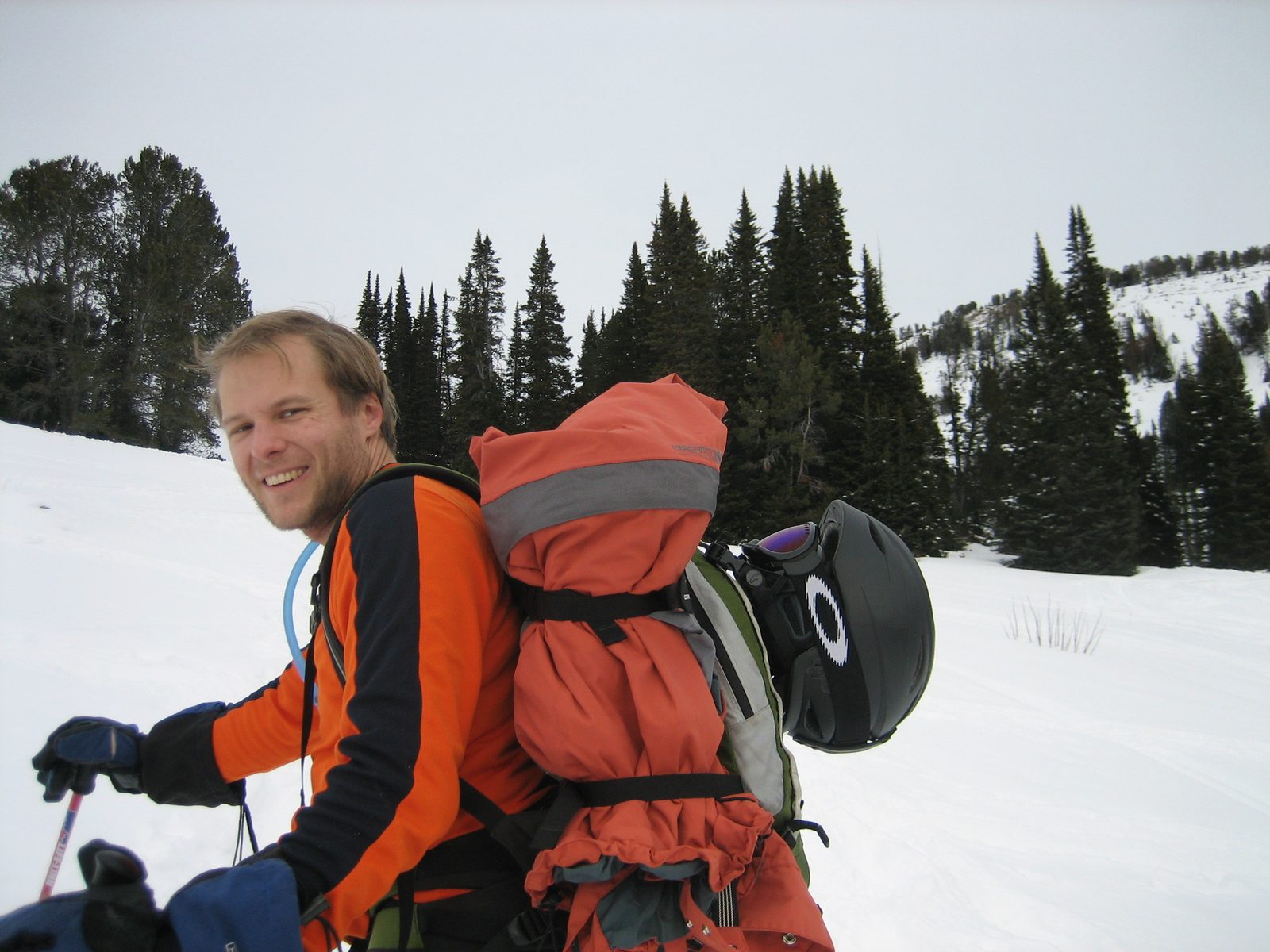 John pausing to take a rest.