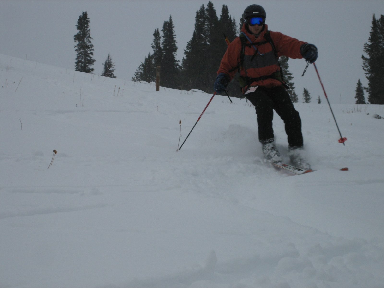 John, looking a bit awkward in the heavy snow in Beehive Basin.