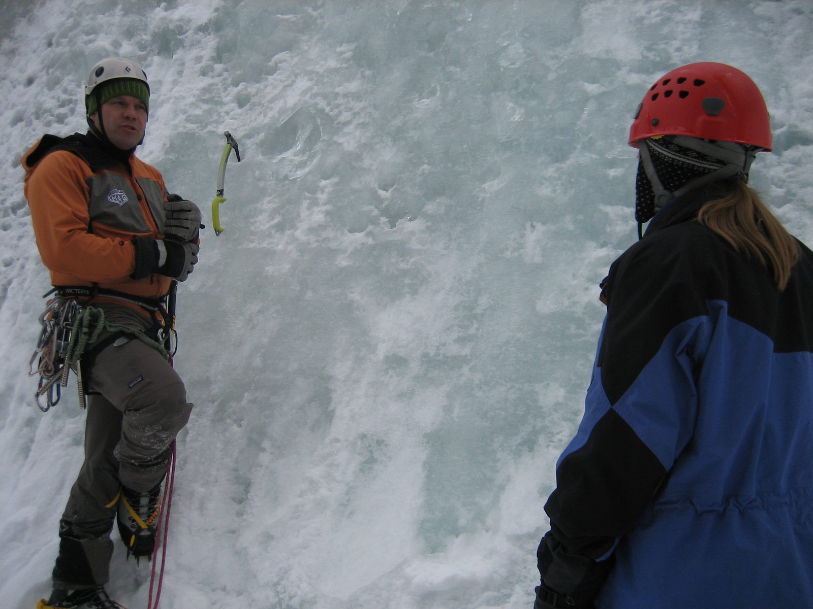 Catherine listening to some instruction from our guide Joe.