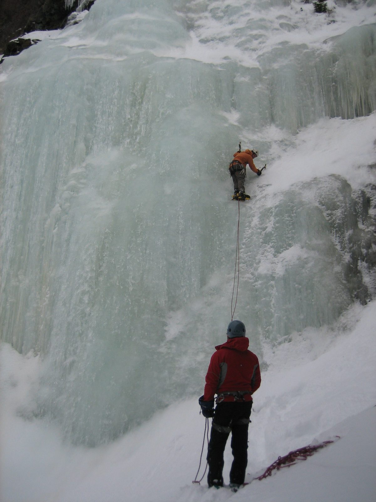 John belaying Joe again.