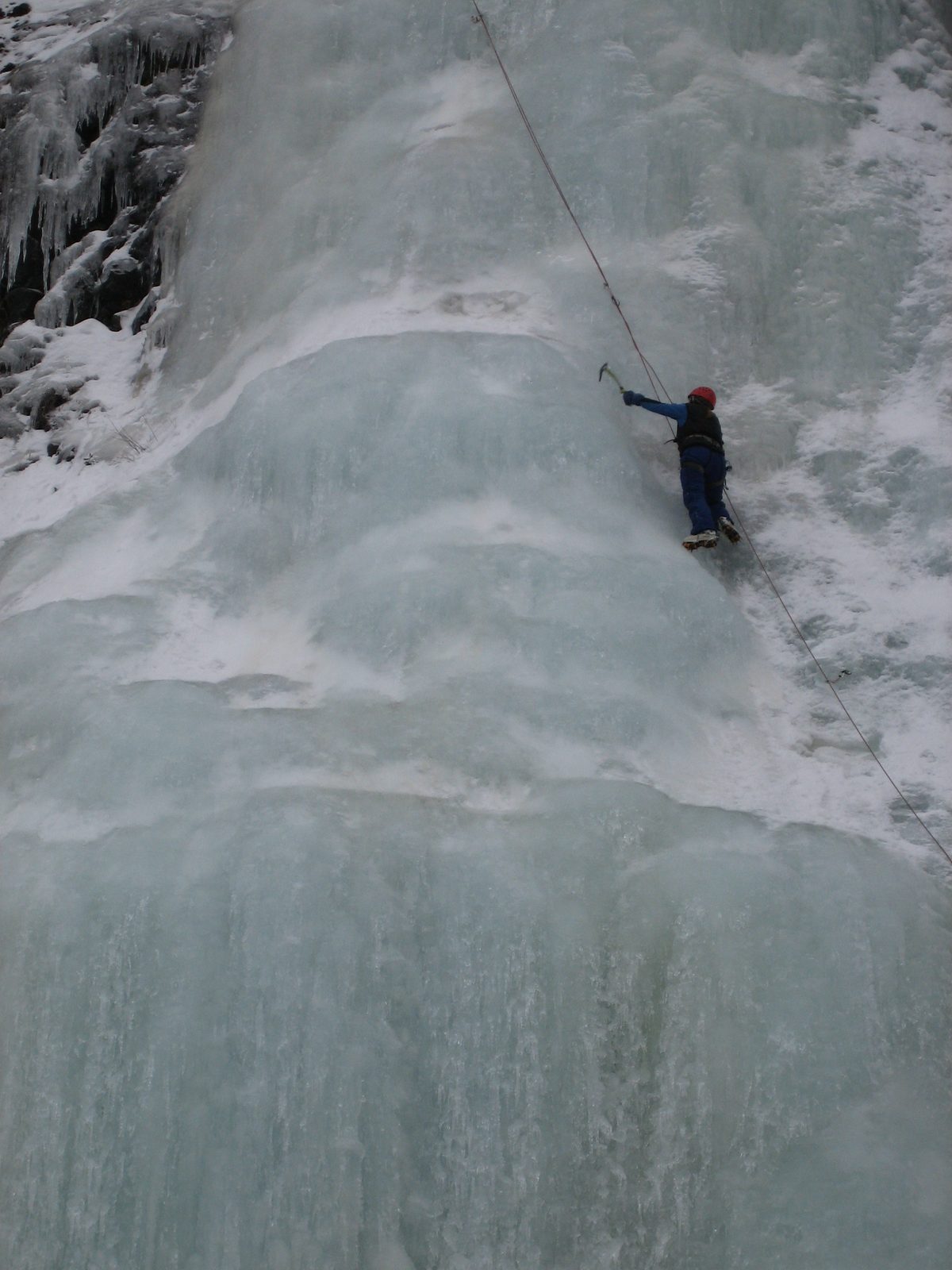 Catherine, making a big reach with her left arm.