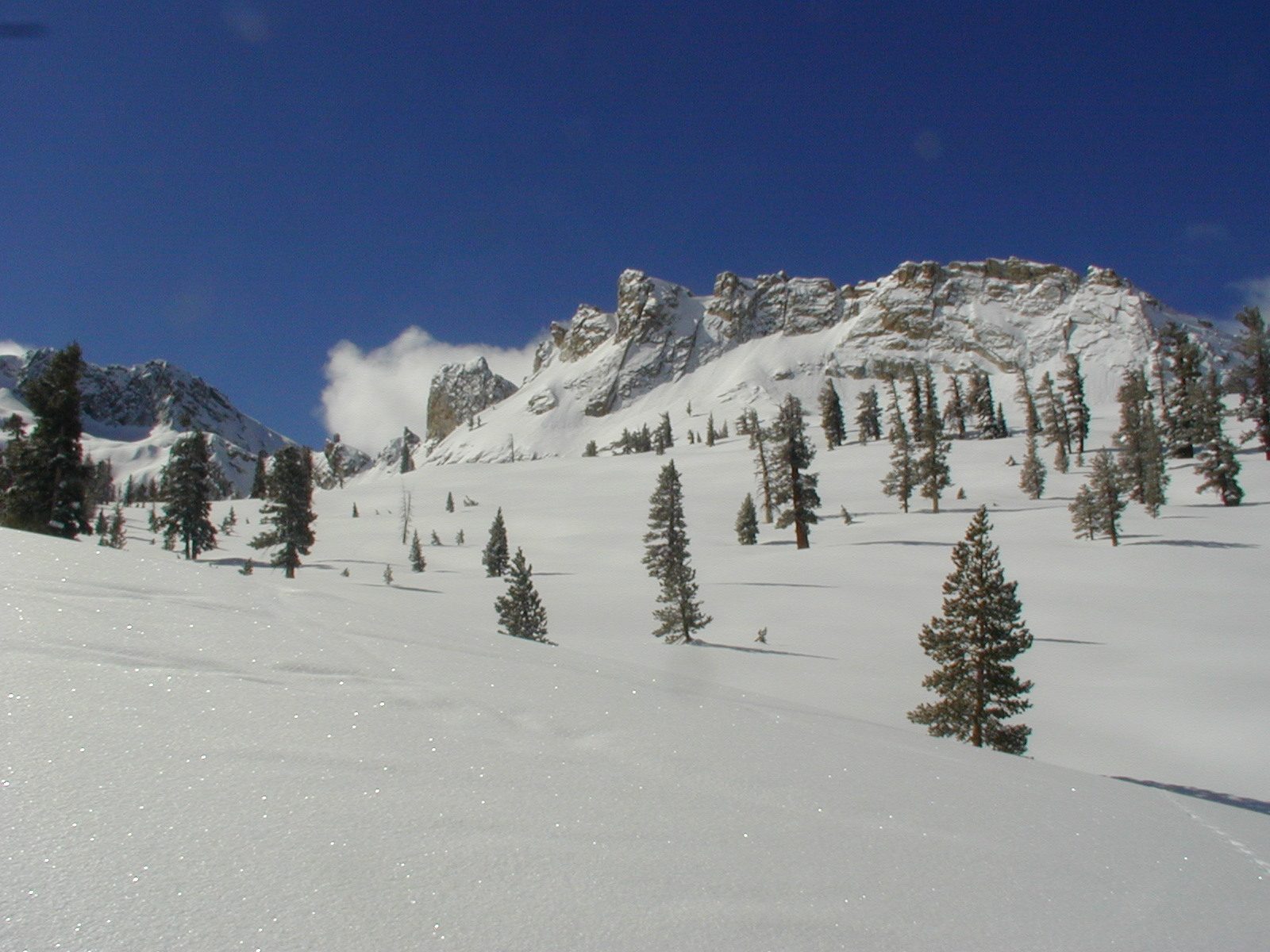 The ridge between Emerald Lake and Pear Lake.