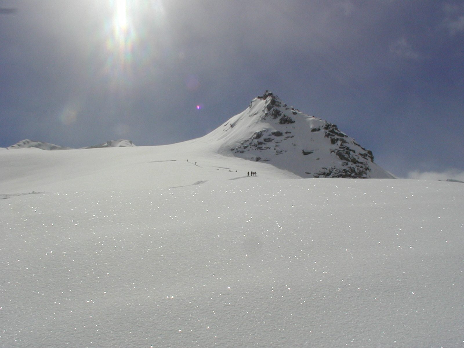Some minor crag on the way to the top of Alta Peak.  (Notice the avalanche debris towards the...