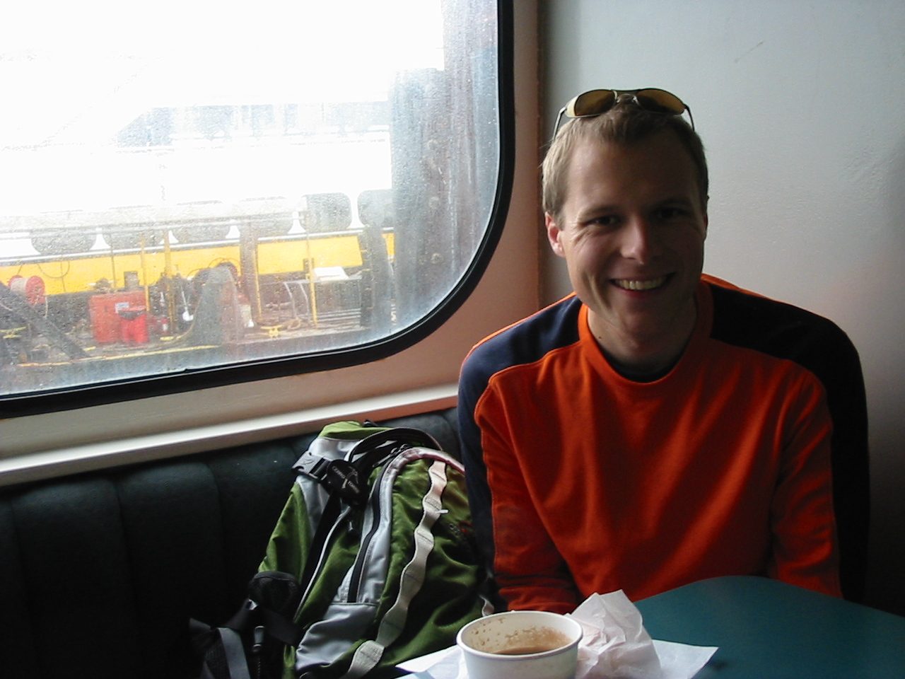 Breakfast on the ferry.