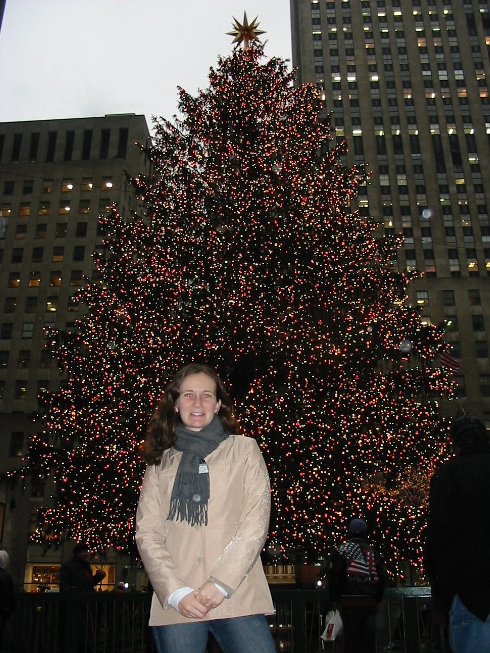 Rachel visits John in New York over Christmas break 2003.  Rachel in front of the tree at...