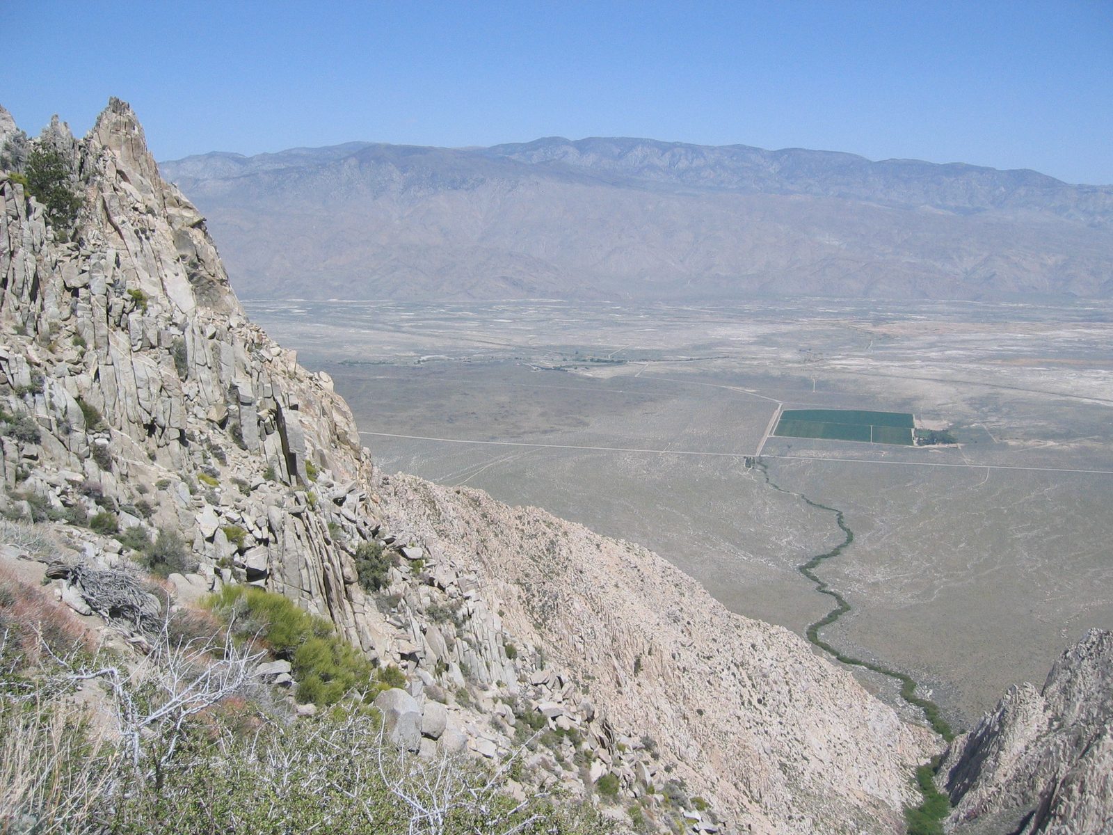 A view down the last few miles of trail (yes the trail goes roughly down where you see).  Bob...