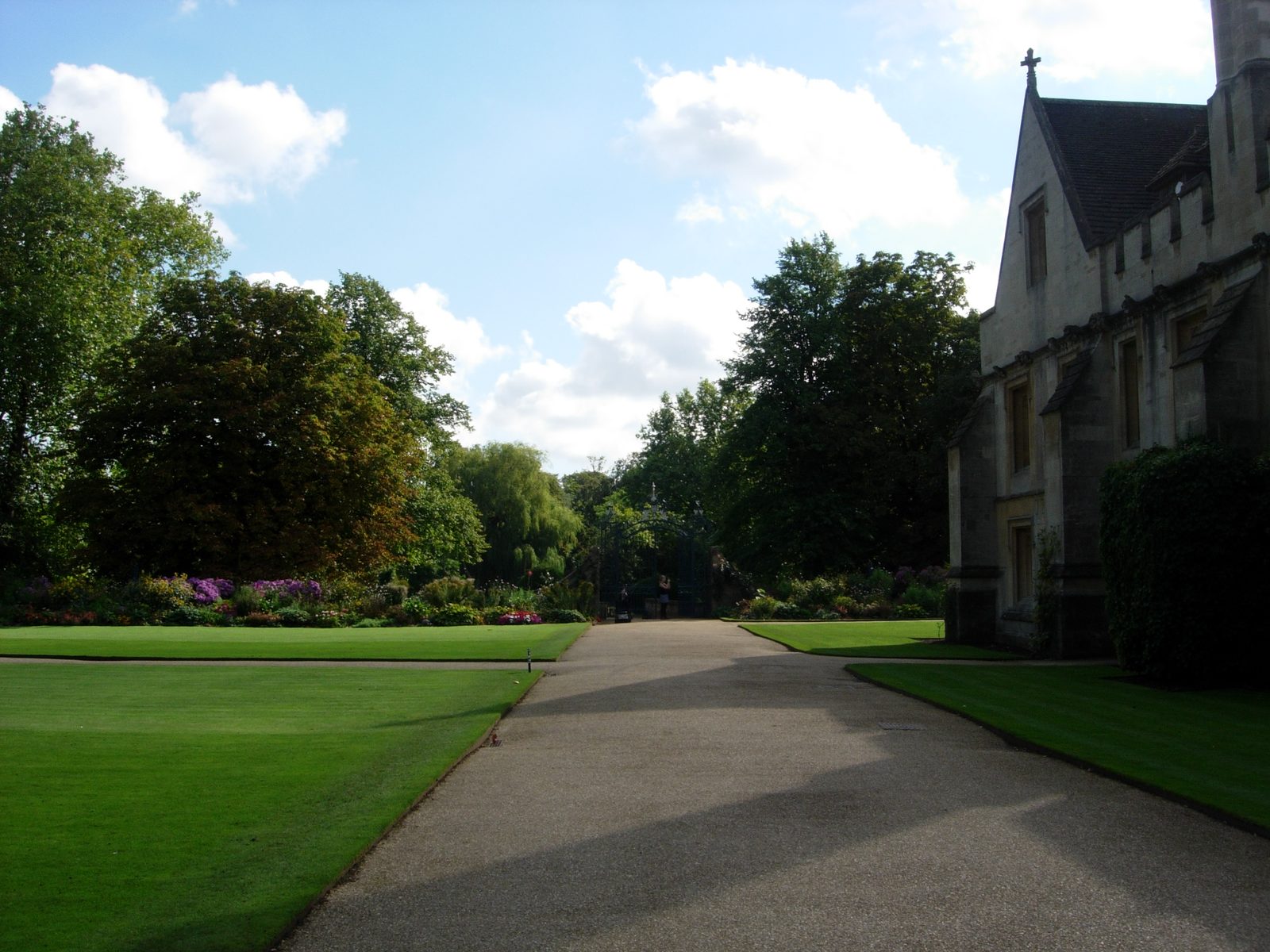 View from the New Building lawn towards Addison's Walk