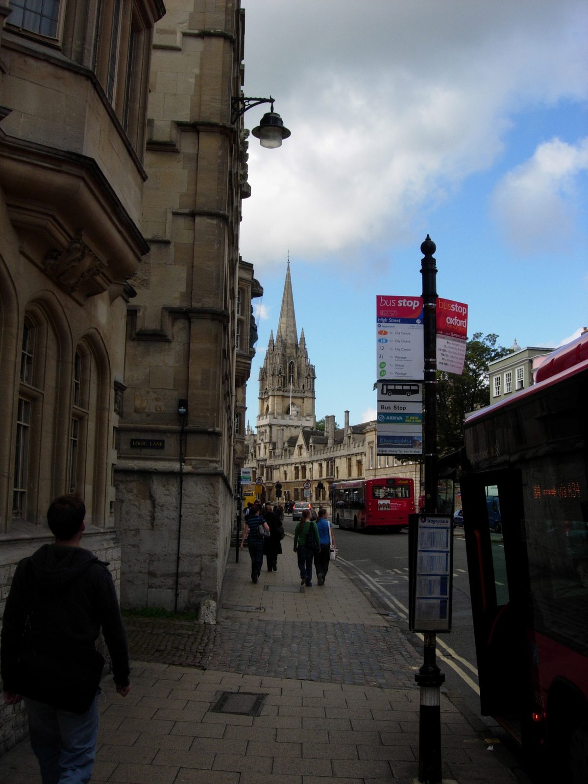The Oxford Examination School on the left, Brasenose in the distance