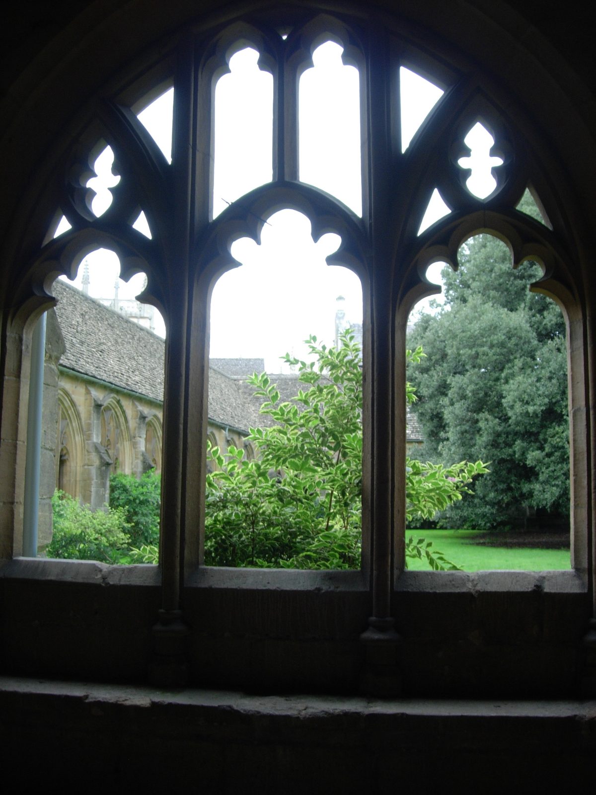 View into the cloister courtyard