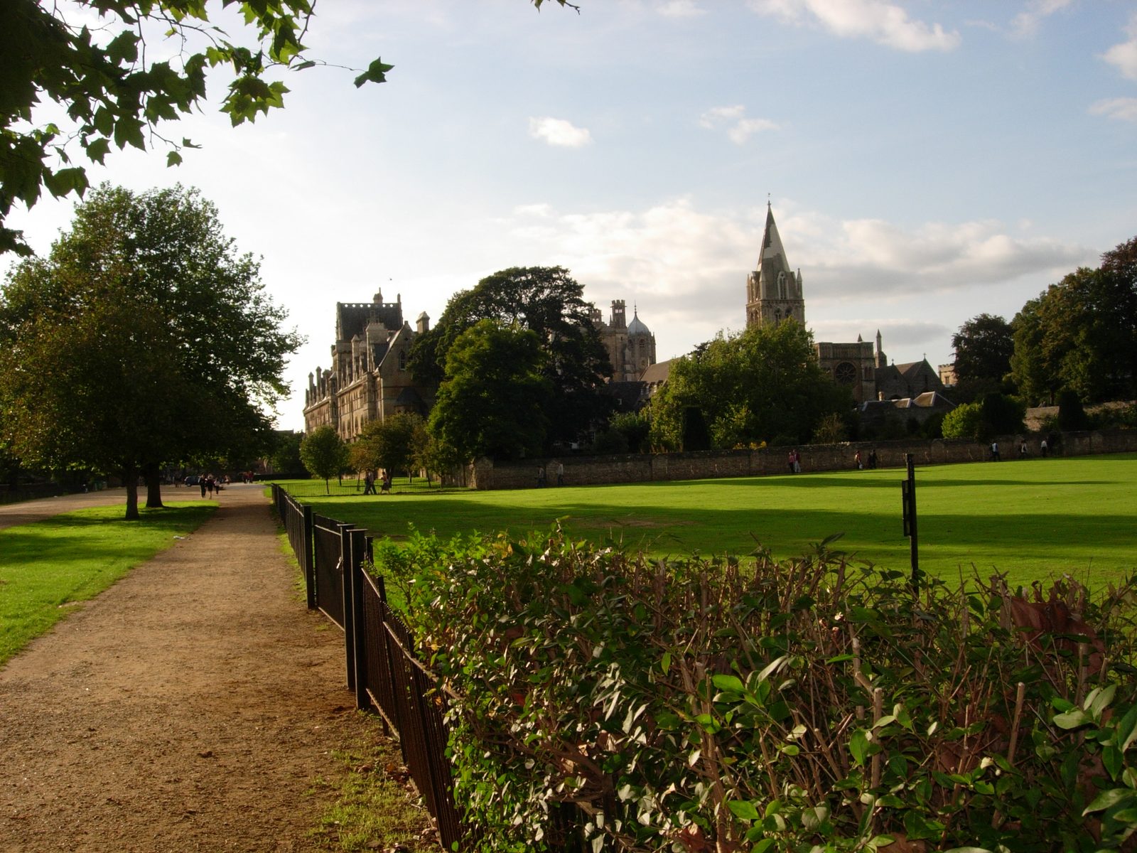 View across a rugby field to Christ Church College