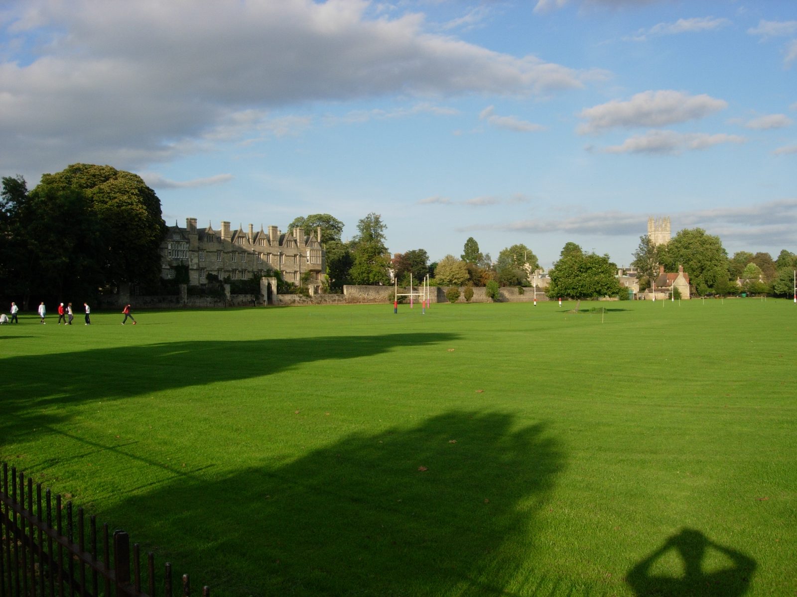 Another view across the rugby field. Merton College is on the left, Magdalen Tower is on the...