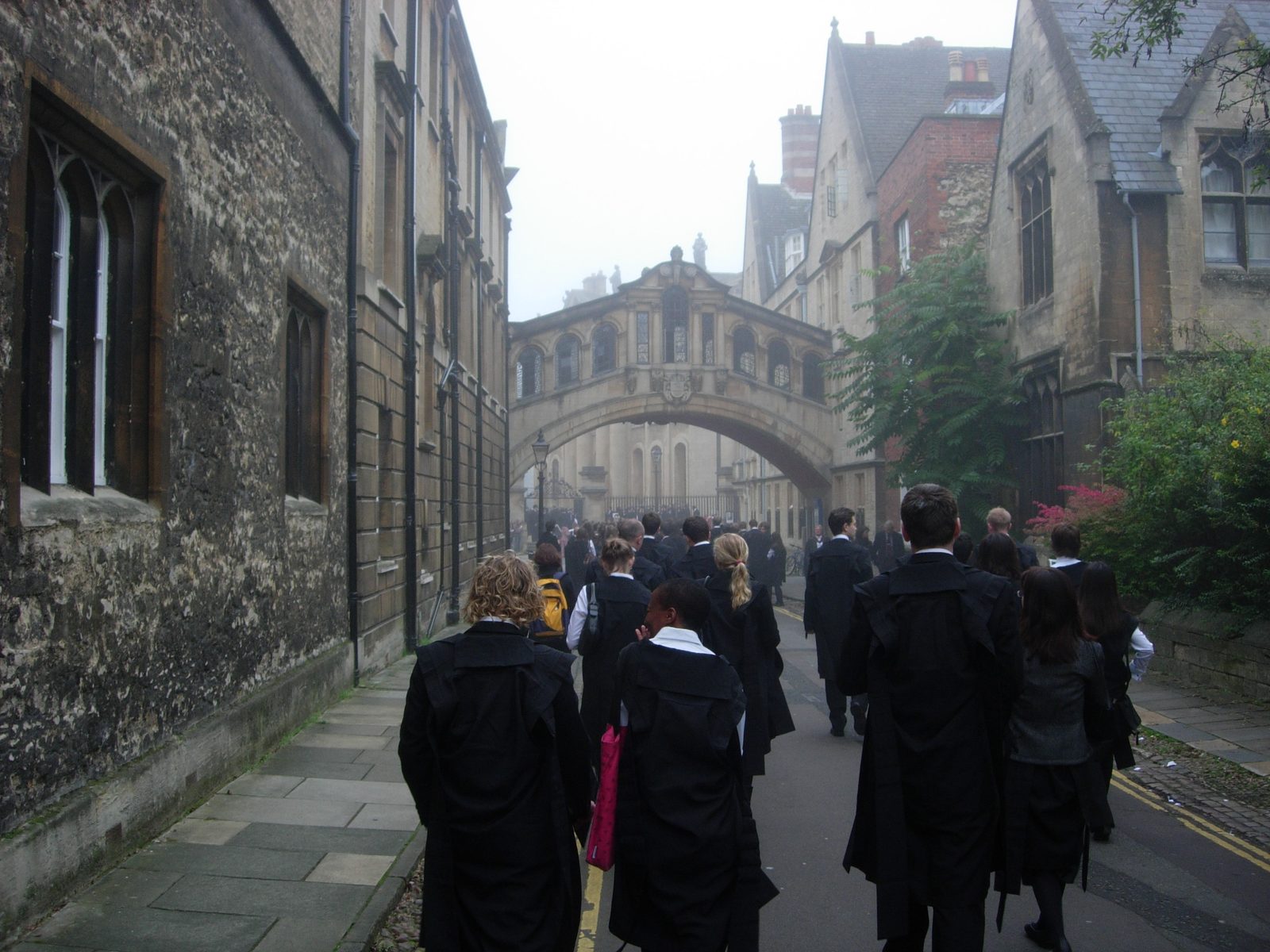 Approaching the Bridge of Sighs, so named because it leads to the examination rooms