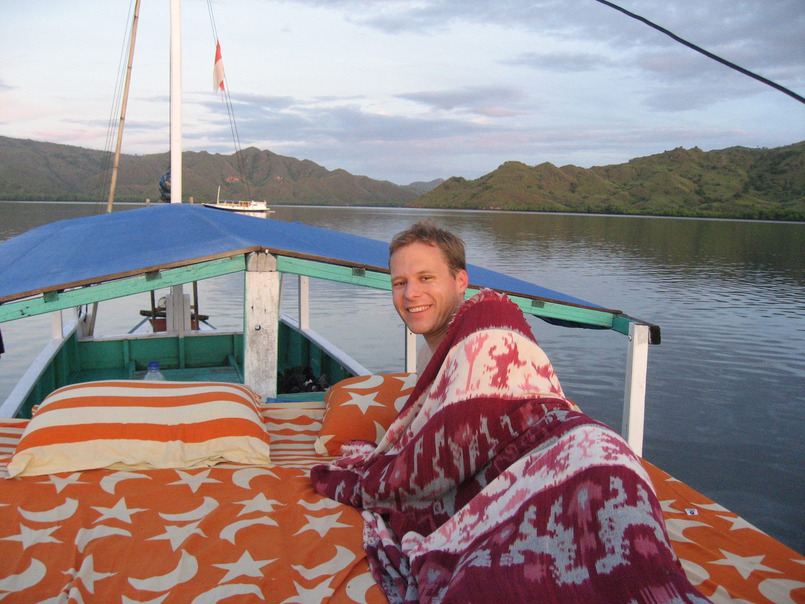 Good morning sailors!  (Sleeping off the coast of Komodo Island, Indonesia.)