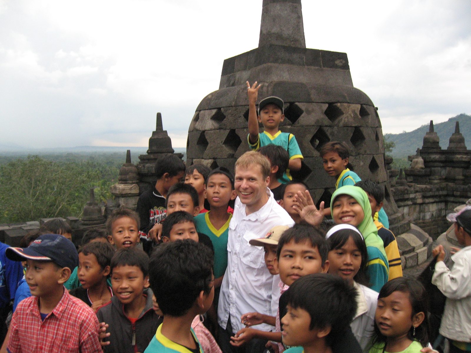 Right before things turned ugly.  (Borobudur temple, Java)