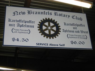 The New Braunfels Rotary Club was serving potato...