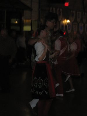 Kim and Austin dancing.
