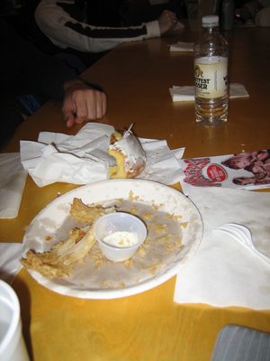 aaaaand, the remains of a blooming onion.