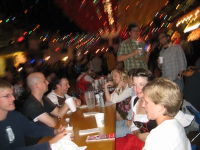 Wild and crazy shot.  There were lights and decorations...