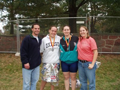 Craig, Anna, Jennifer, and Catherine, post-Marathon.