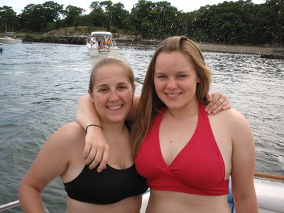 Cat and Sharon in Scott's Cove.