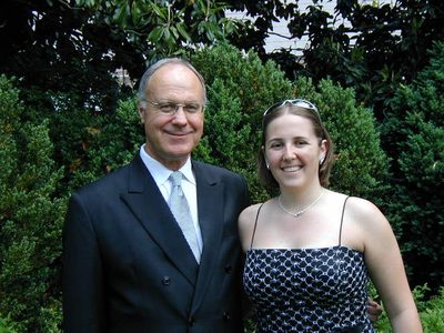 Catherine with President (of UVa) John Casteen on the...
