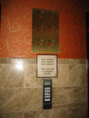 The hotel had a bizarre elevator system in which you...