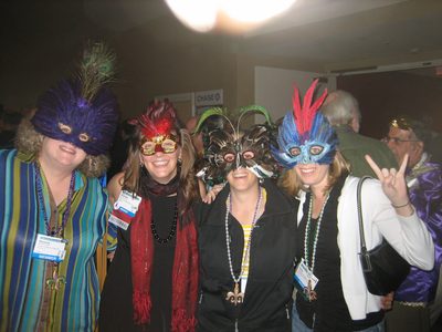 Heading out to Mardi Gras World for the Concrete Mixer. ...