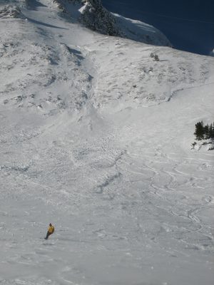Jay at the bottom of "The Bowl" at Big Sky, Christmas 2009.