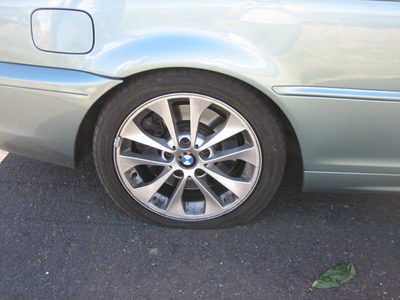Sad flat tire south of Oxnard, California, on the...