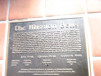 "The Mission's first two bronze bells were transferred...
