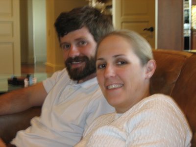 Blurry but still cute.  Jay and Catherine on...