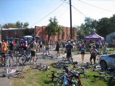 Crazy masses at the checkpoint.  This one wasn't laid...