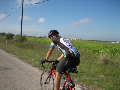 Mike riding.