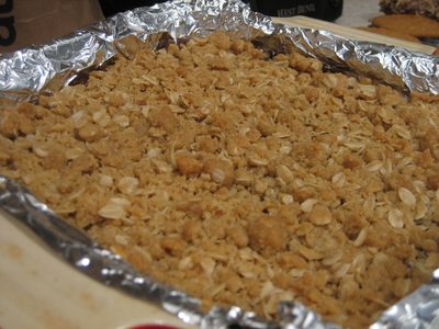 Oatmeal fudge bars, fully finished!  Ready to be cut...