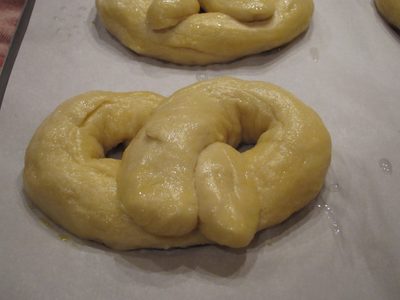 Homemade pretzels!  They look pretty gross at this stage.
