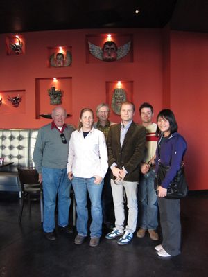 Group picture #1.  Too bad the waitress didn't figure...