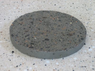 A concrete coaster I made before Christmas and intended...