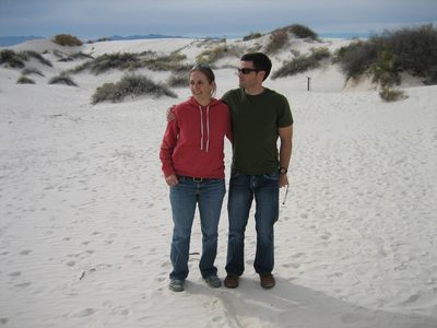 Jay and Catherine, looking into the distance.