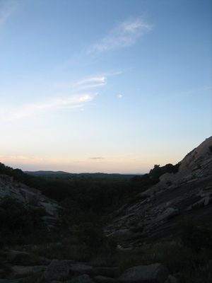 The sun was finally beginning to go down.