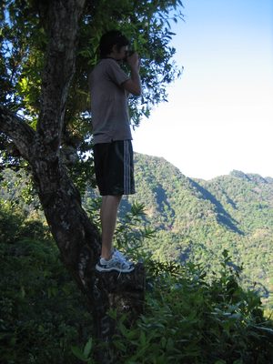 Rob taking a picture towards Guatemala